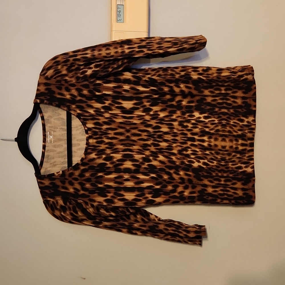 Animal print long sleeve tee